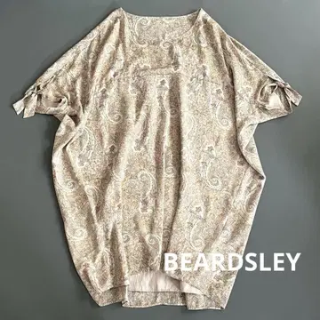 BEARDSLEY 비어즐리 코쿤 원피스 페이즐리 플라워 소매 리본