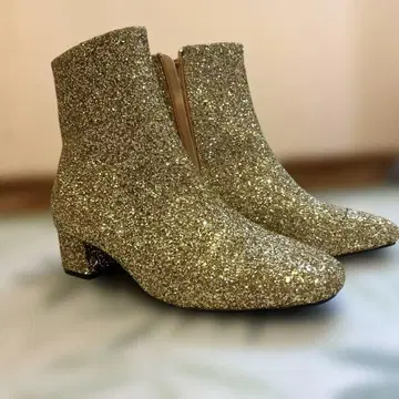 골드 반짝임 새상품급 글리터 26.5 26cm 부츠