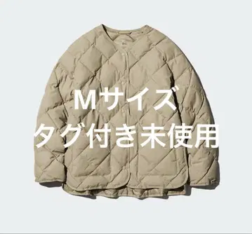 유니클로 퍼프 릴랙스 자켓 M 사이즈 베이지