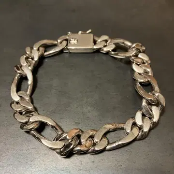 SILVER925 FIGARO WIDE BRACELET / 실버/블레스