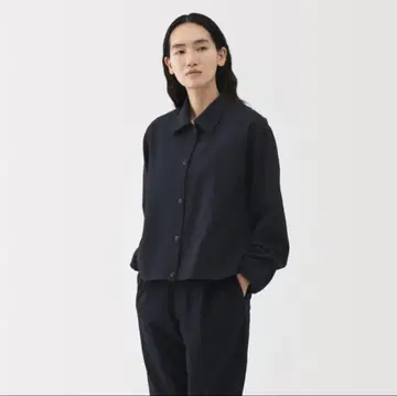 통기성 스트레치 축구 셔츠 자켓 네이비 MUJI M 사이즈