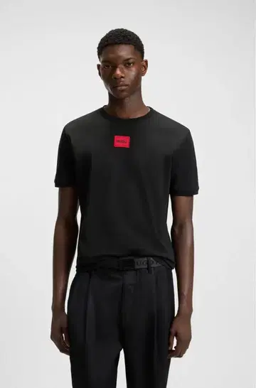 HUGO BOSS 크루넥 티셔츠 블랙 다크 블루