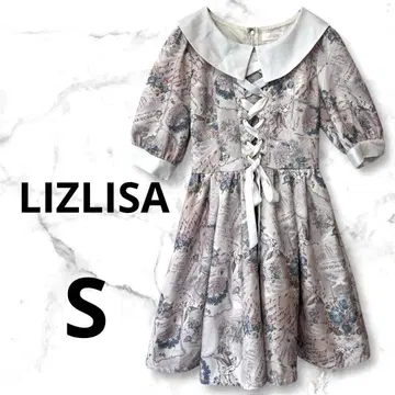 LIZ LISA 리즈리사 원피스 옷깃 히메 스타일 레이스업 리본