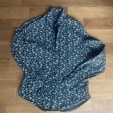 ZARA MAN 블랙 프린트 셔츠 긴팔 무늬 셔츠 아우터 구제 의류 자라