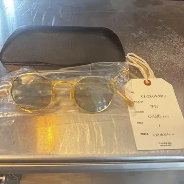 CALEE VINTAGE TYPE CIRCLE GLASSES 금/그린