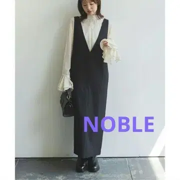 NOBLE 스트레이트 V 넥 원피스 36