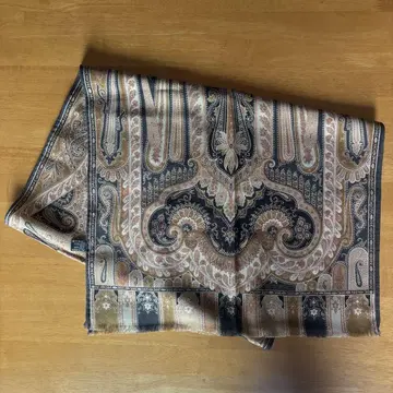 ETRO 에트로 울 실크 스카프 스톨 페이즐리 무늬 카멜