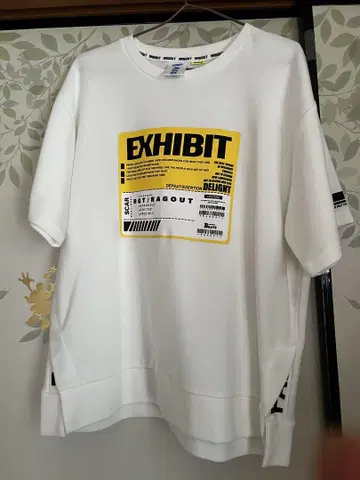 EXHIBIT 로고 티셔츠 화이트 M 사이즈