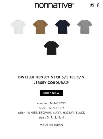 nonnative DWELLER HENLEY NECK CORDURA