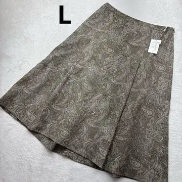 브룩스브라더스 실크 혼방 페이즐리 무늬 스커트 L 일본제 택 포함 새상품