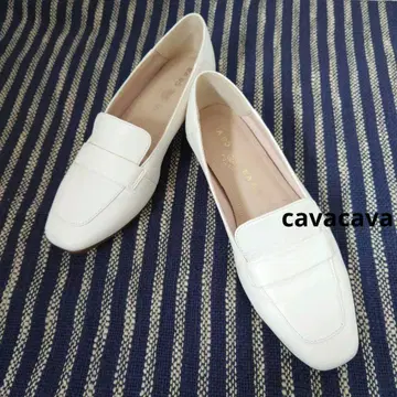 cavacava 사바사바 로퍼 23.5 화이트 무지 오피스
