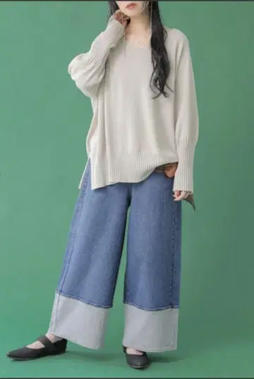 오샤레 워커 누아르 데님 팬츠