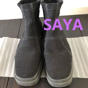 사야 인기 여성용 메쉬 소재 심플 블랙 숏부츠 24cm~25cm