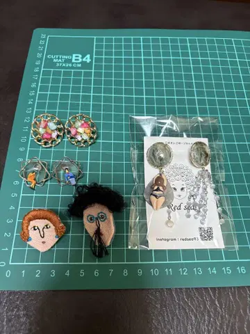 핸드메이드 귀걸이 세트 컬러풀