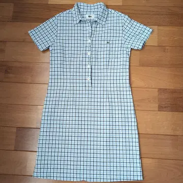라코스테[LACOSTE ] 셔츠 원피스 사이즈 40 블루 계열 체크