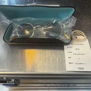 CALEE VINTAGE TYPE CIRCLE GLASSES 실버/그린