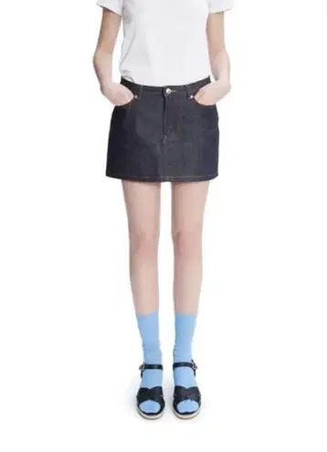 아페쎄 다크 데님 미니 스커트