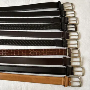 가죽 벨트 세트 (블랙, 브라운, 베이지) 10권 세트