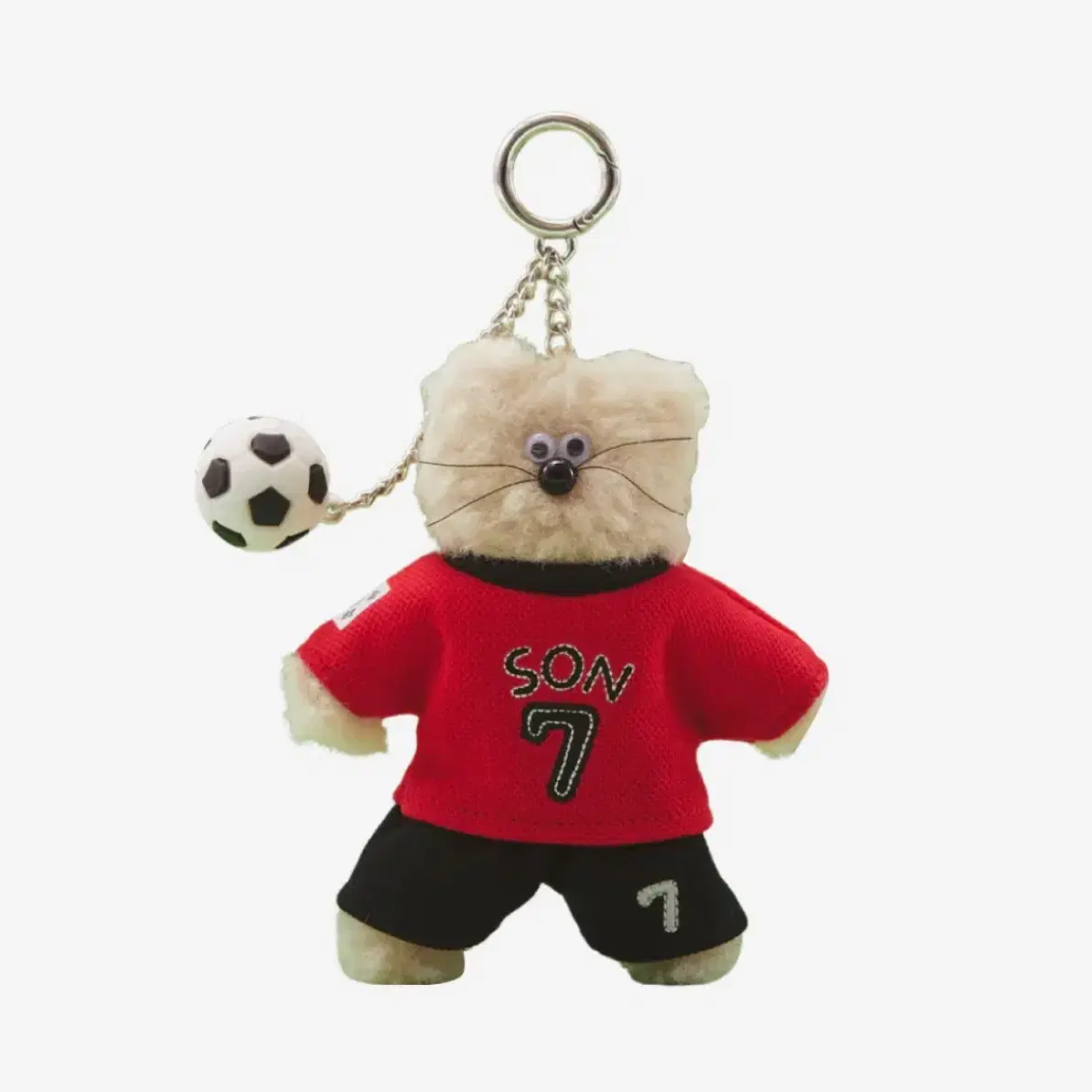 Generic Monamhee NOS7 SON.hee Keyring Cream, Soccer Cat