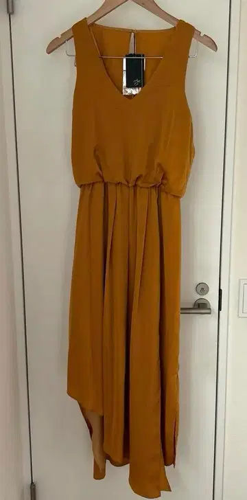 새상품 아가 aga 원피스 드레스 포멀 겨자