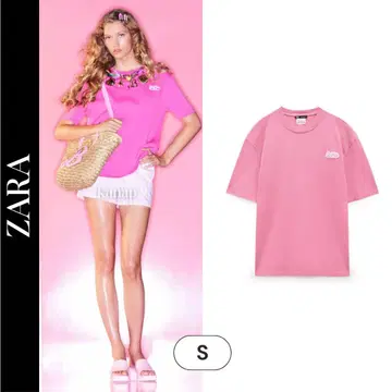 ZARA BARBIE 바비 티셔츠 핑크 S 미사용 새상품