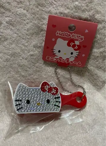 새상품 산리오 헬로키티 미니 브러쉬 참 키라데코 미니어처 스트랩