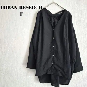 URBAN RESEARCH 어반 리서치 블랙 긴팔 셔츠 F