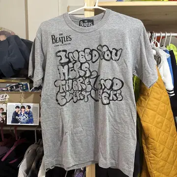 THE BEATLES 콜라보 티셔츠 그레이