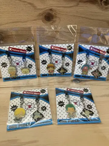 원피스 ONE PIECE 지퍼 마스코트 5개 세트