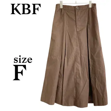 A170 KBF [ONE] 롱 스커트 허리 밴딩 브라운