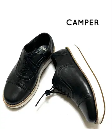 캠퍼 NEPOMUK CAMPER 로퍼 블랙 가죽 신발 여성용