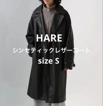 HARE 신세틱 가죽 트렌치코트