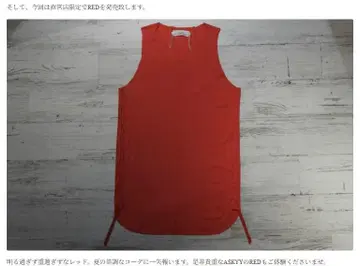 Askyy 아스키/레이어드 탱크탑 레드 프리 사이즈 RED