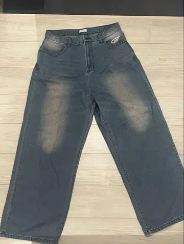 MSG의 빈티지한 케미컬/오버다이 데님 데님 팬츠 XL