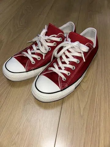 새상품급 CONVERSE 척 테일러 로우 컷 빨간색 26cm