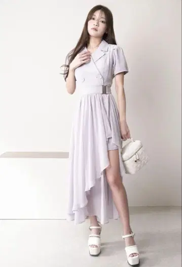 립 서비스 2way 플레어 쉬폰 자켓 원피스