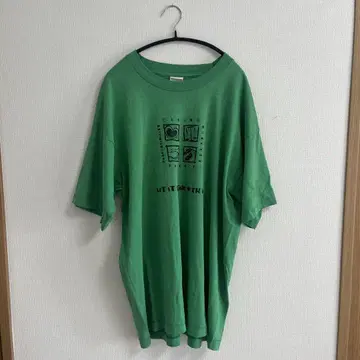 YMCA 그래픽 프린트 티셔츠 그린