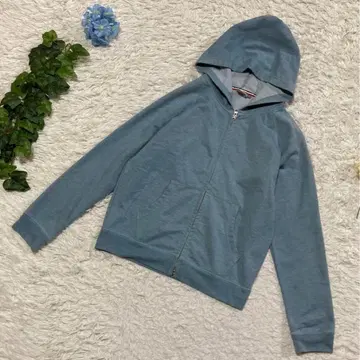 새상품급 AIGLE 이글 후드티 스카이블루 집업 파일 XS 사이즈