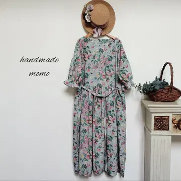 handmade 면 린넨 꽃무늬 원피스 free YUWA