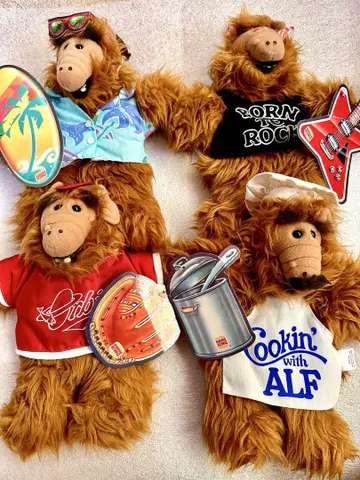 ALF 알프 버거 킹 밀토이 봉제 인형 4종 컴프 Burger