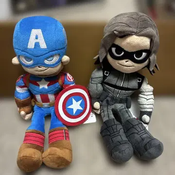 MARVEL 캡틴 아메리카 버키 반스 봉제 인형 세트