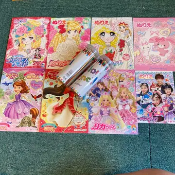 색연필 50색 2개 쇼와 노트 조안나 디즈니 리카짱 색칠하기 책