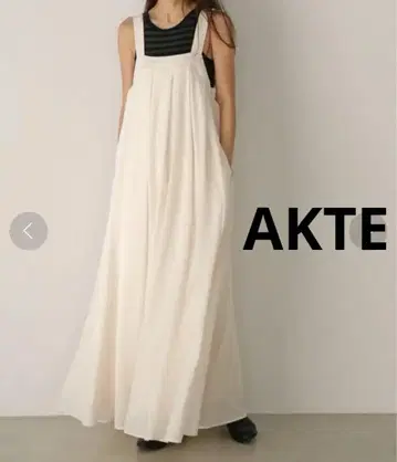 아쿠테 AKTE 와이드 스트랩 쉬폰 원피스