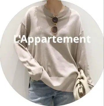 L'Appartement 실크 코튼 풀오버 니트 상의