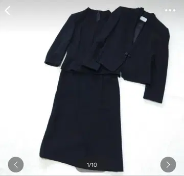 SOIR PERLE 블랙 수트 3개 세트 교체용 옷깃