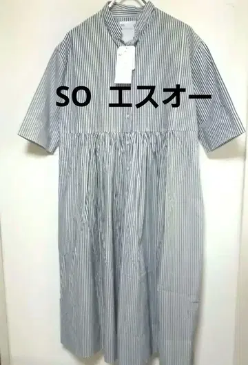 에스오 SO 스트라이프 코튼 원피스 [미사용 새상품]