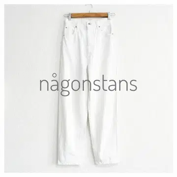 새상품급 nagonstans 화이트 데님 Arrow 34 하이 라이즈