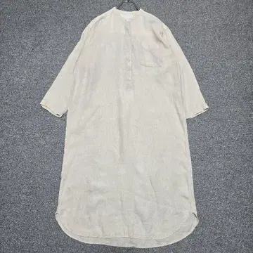 MUJI 쿠르타 린넨 100% 롱 원피스 L
