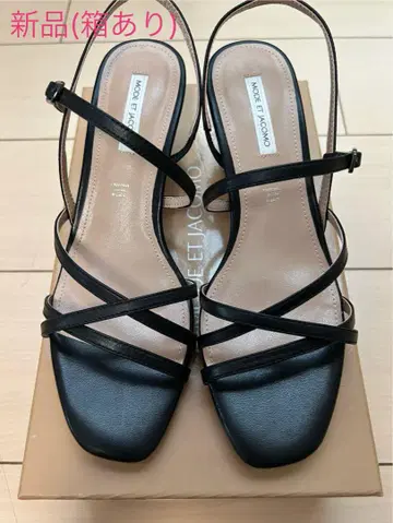 모드 에 자코모 스트랩 힐 샌들 블랙 23.5cm