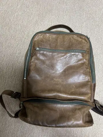 브라운 가죽 럭색/백팩